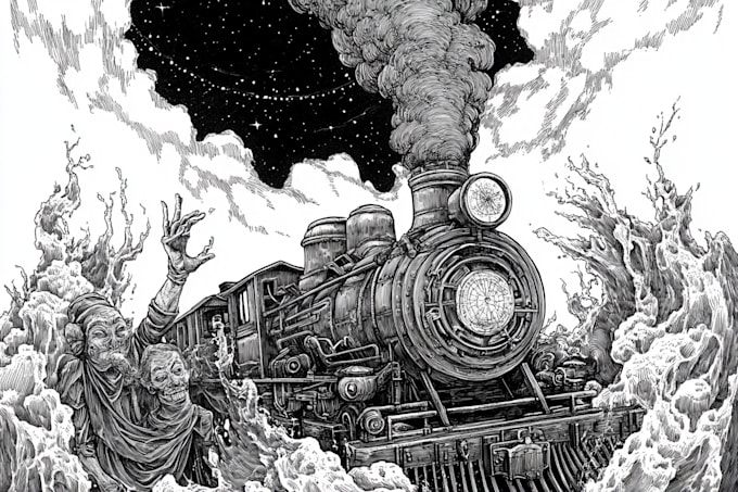 draw black and white illustrations