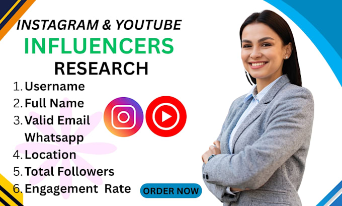 instagram and youtube influencer research