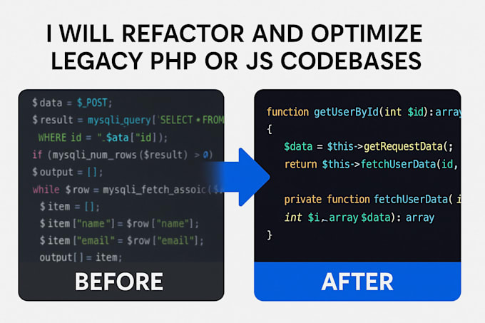 refactor and optimize legacy PHP or js codebases
