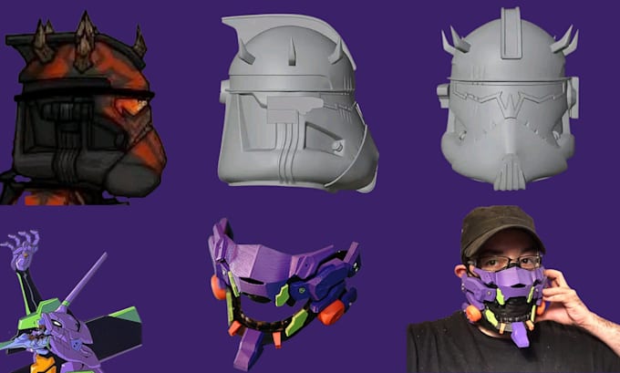 sculpt 3d printable cosplay mask model 3d helmet custom 3d mask stl file