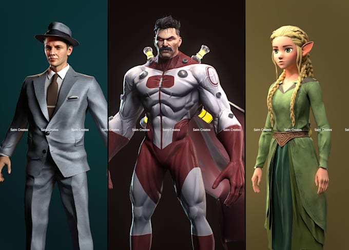 make 3d character model from 2d concept art