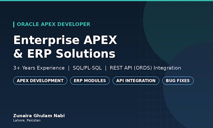 build or fix your oracle apex application