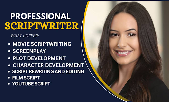 Write movie script screenplay scriptwriting movie scriptwriting by ...