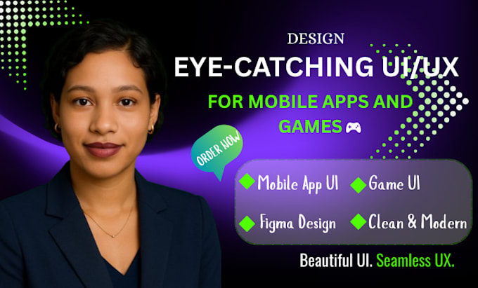 design eye catching ui ux for mobile apps and games