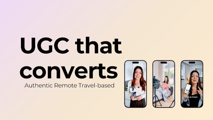 create ugc videos for your brand and your products also for apps
