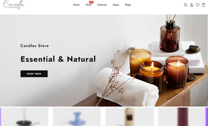 design highly profitable candle shopify lighting store neon website