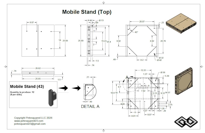 create professional 3d cad models and 2d technical drawings