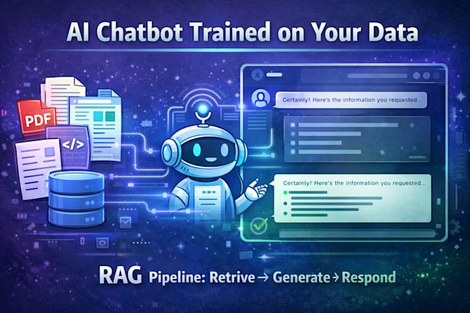 Create a custom rag ai chatbot trained on your data by Harieshkai | Fiverr