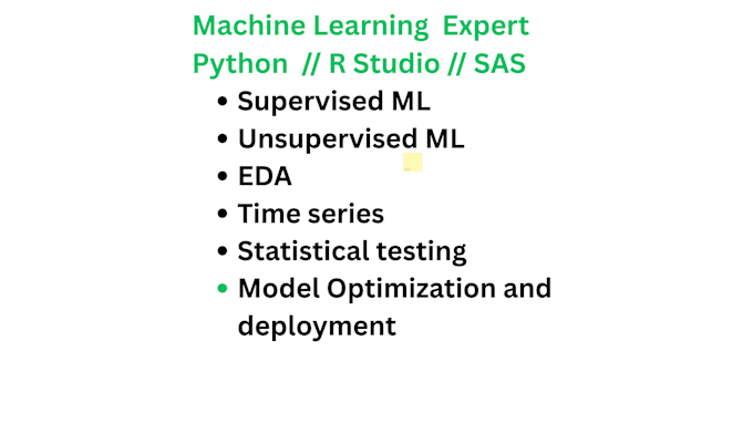 Do machine learning tasks using python, sas and r studio by Loisedata ...