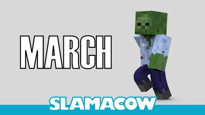do high quality 3d minecraft animation with your skin or character