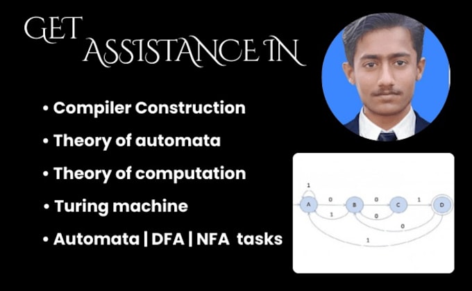 help you with theory of automata, computation, dfa, nfa, compiler construction