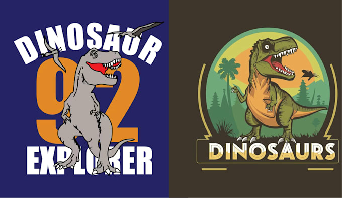 make amazing t shirt dinosaur logo