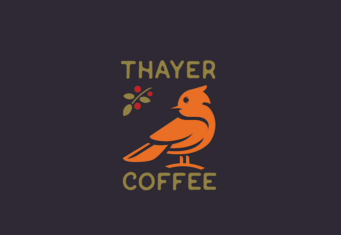 design simple bird representation coffee company logo