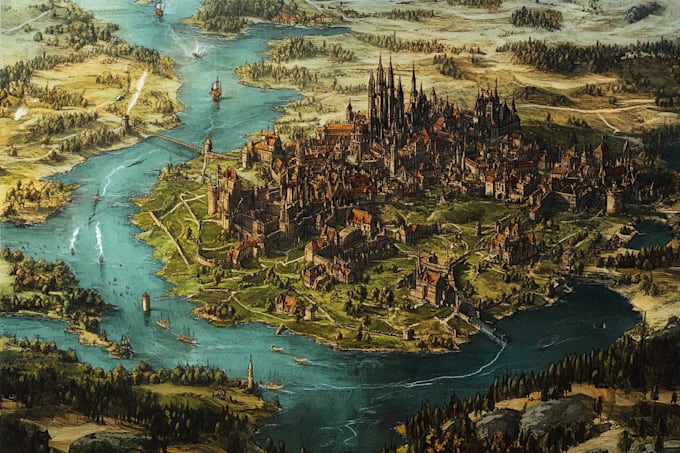 designing fantasy maps and cities plan