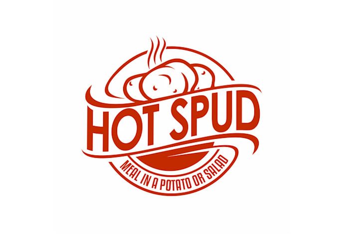design creative meal potato or salad logo