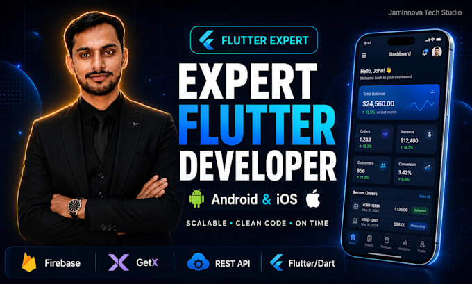 be your expert flutter android and ios mobile app developer