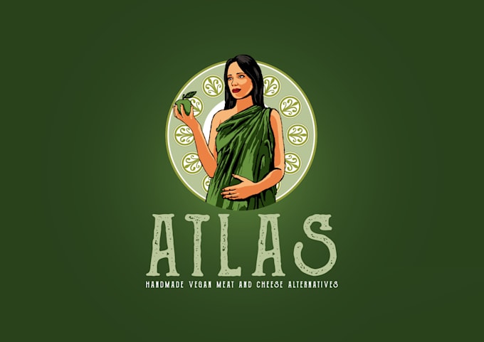 design unique vegan dedicates logo