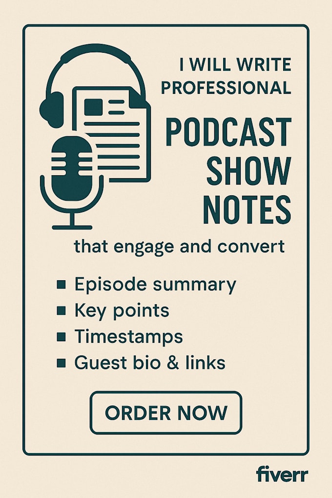 write awesome podcast show notes