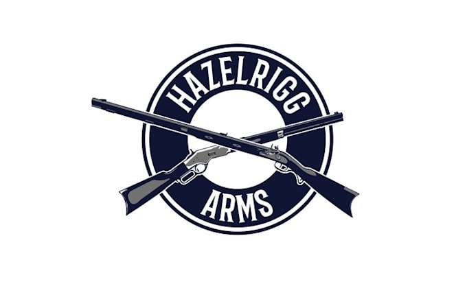design unique antique firearm trader logo