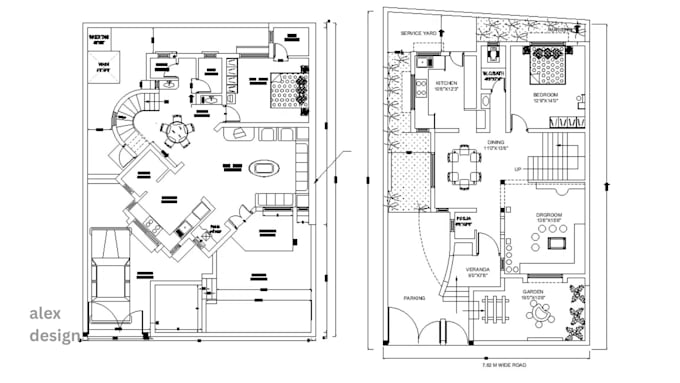 make detailed 2d architectural and construction drawings in autocad for permit