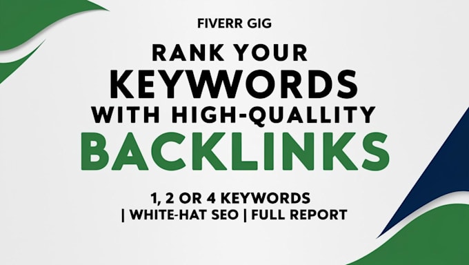 rank your website for 1, 2, or 4 keywords using high quality SEO backlinks