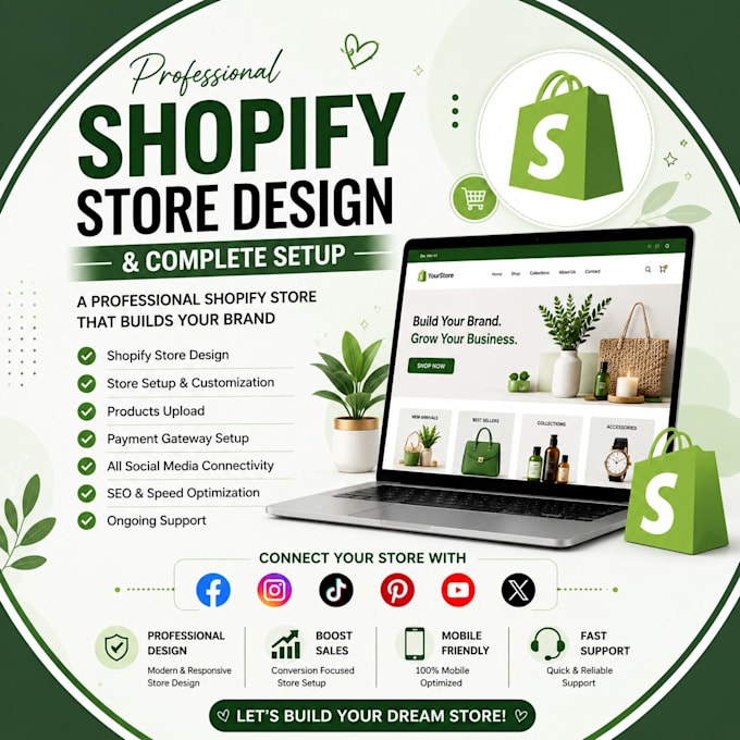 be shopify store design and management