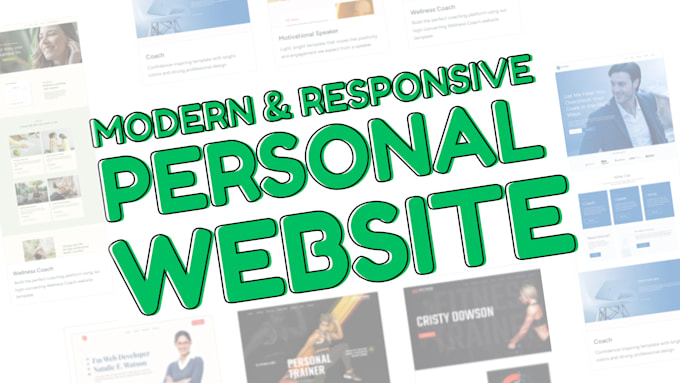 design a modern and responsive personal website