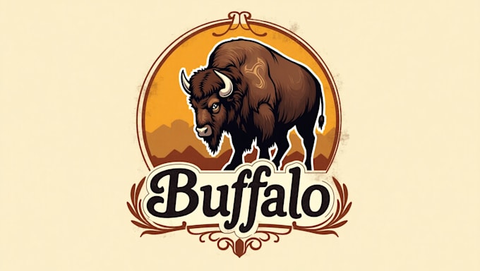 design high quality buffalo logo with unlimited revisions