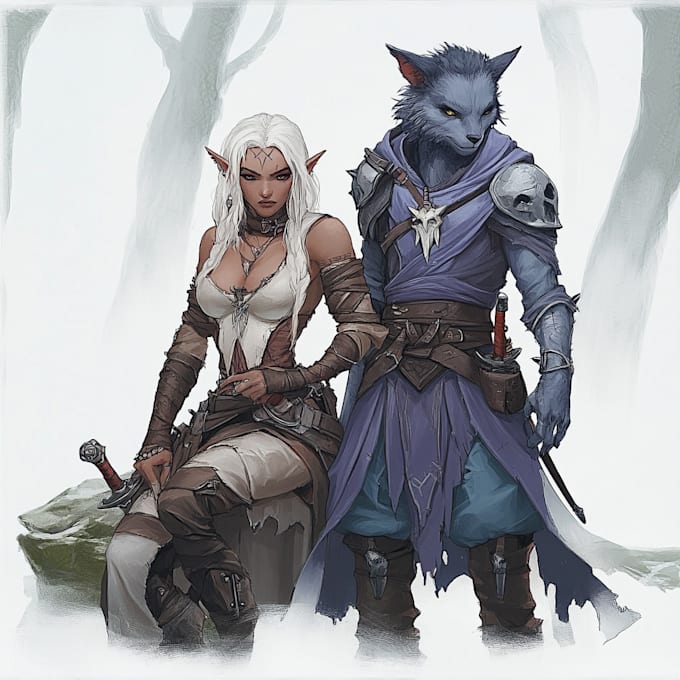 unique dnd character art and dnd character art