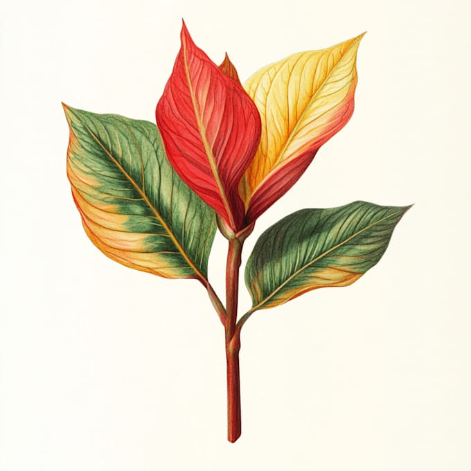 draw a watercolor botanical illustration