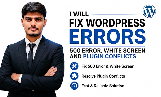fix wordpress errors, 500 error, white screen and plugin conflicts