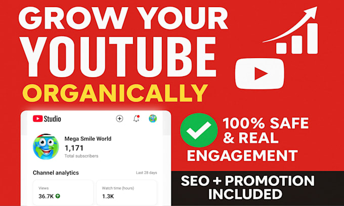 do complete youtube promotion and SEO for channel monetization
