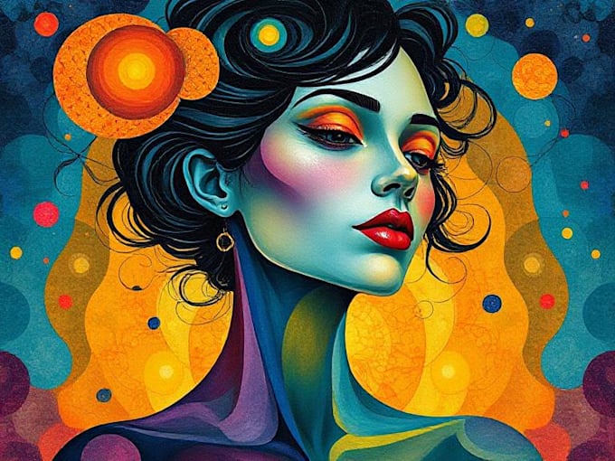 create magical abstract art, psychedelic, surrealism, cubism