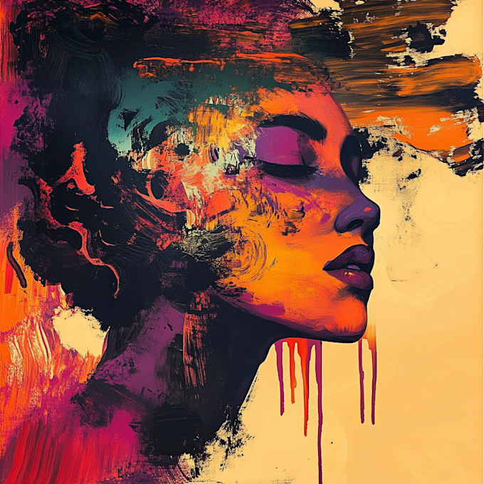 draw a digital abstract art illustration