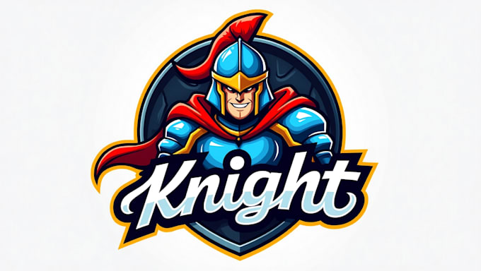 make eye catching old man knight mascot logo design  within 1 day