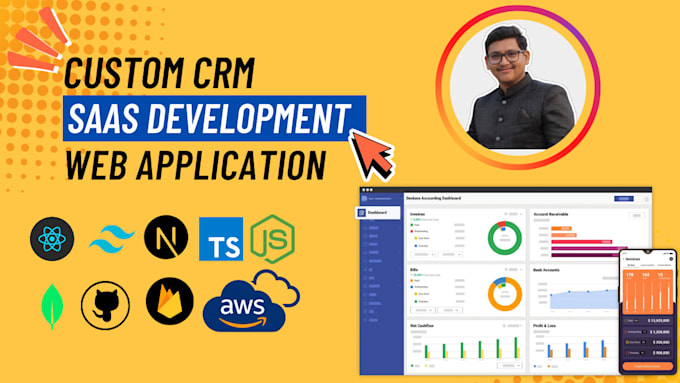 develop a custom CRM, saas, or business portal using mern stack