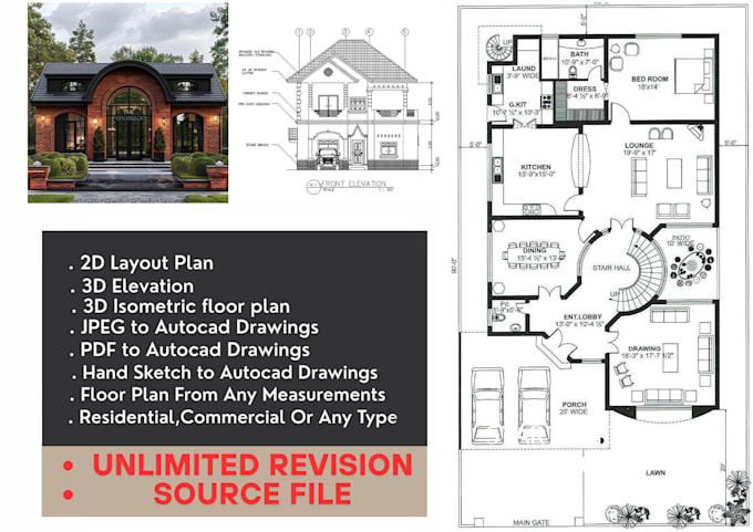 do floor plan, house plans, cad drawing, architectural and construction