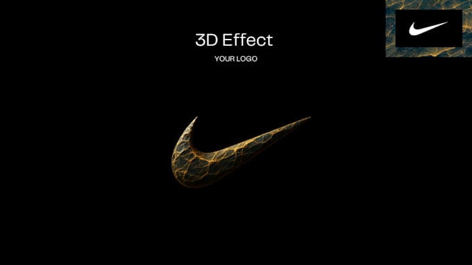 transform your logo into a realistic 3d textured render