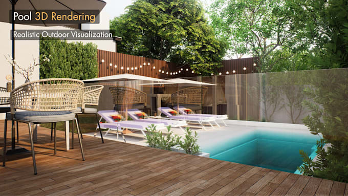 create modern pool design with stunning 3d visualization
