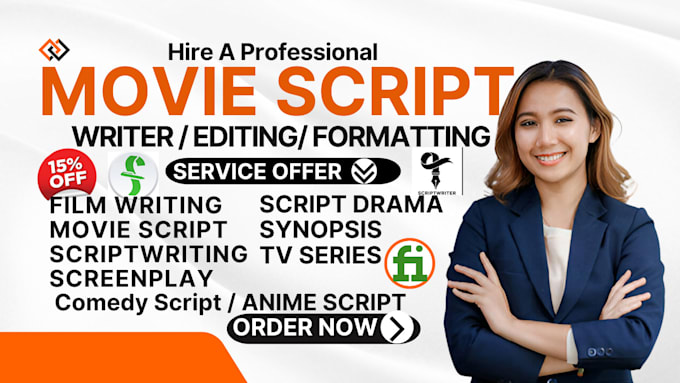 Write movie script short film screenplay scriptwriter film script ...