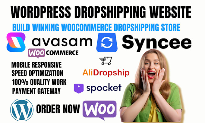 build spocket avasam syncee alidropship wordpress woocommerce dropshipping store