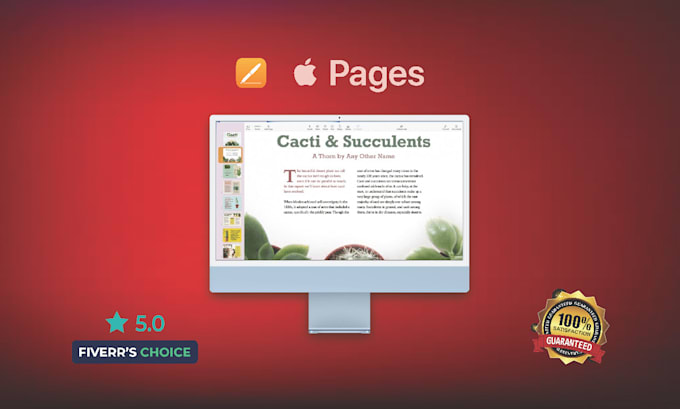 design your document in apple pages, mac iwork