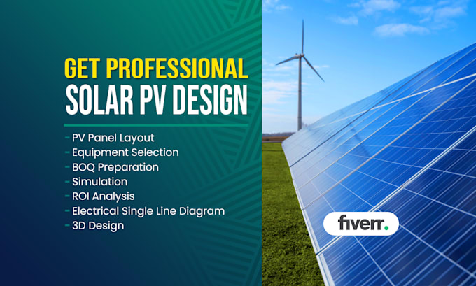 design professional solar pv system layout, sld, simulation, and boq