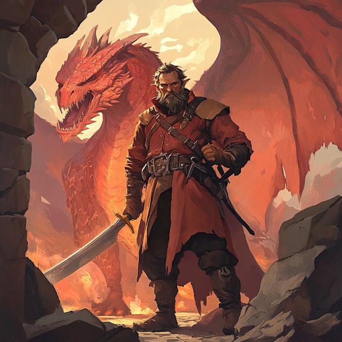 do your fantasy character, game concept, dnd art