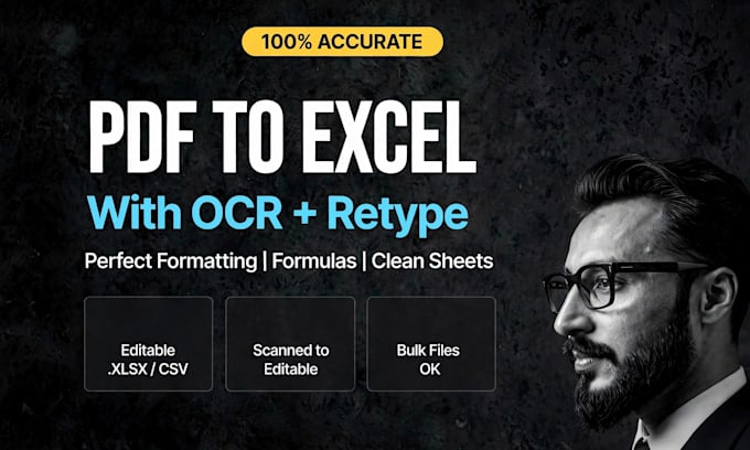 ai powered PDF to excel conversion, data entry, ocr data