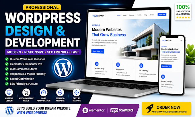 be a wordpress web developer, or website builder to create wordpress website