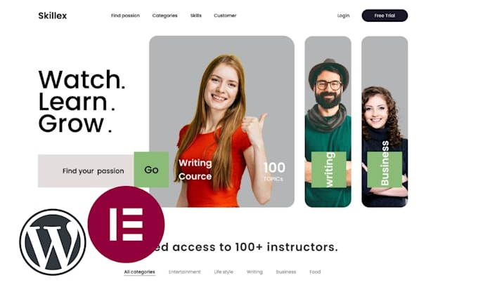 create website in wordpress website builder using elementor pro