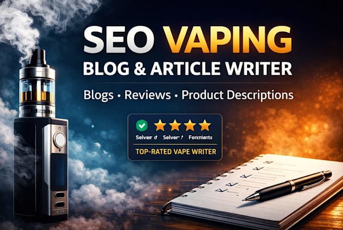 write SEO vape blog articles that rank on google