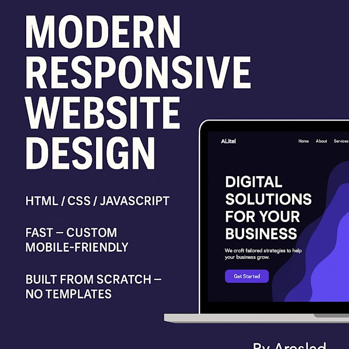 Build a modern and responsive website using html, css, and javascript ...