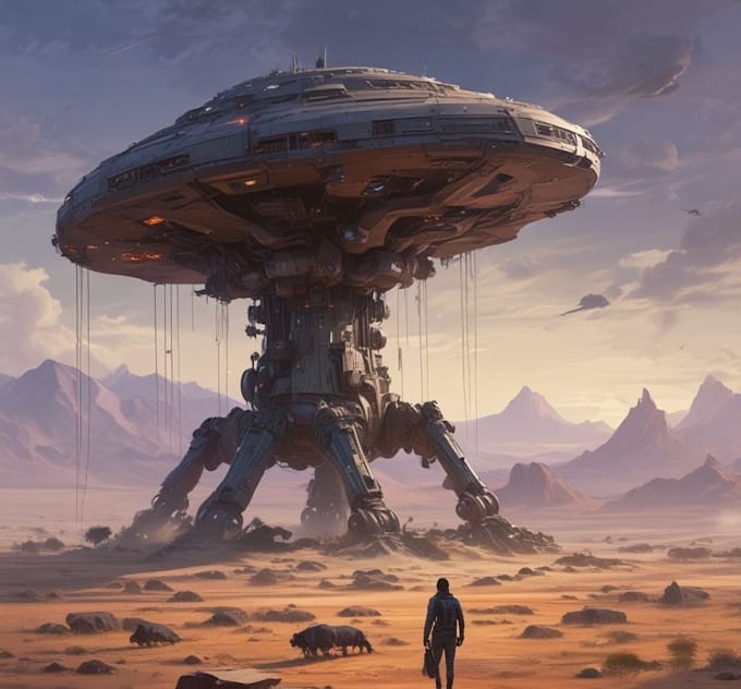 create a unique sci fi book cover